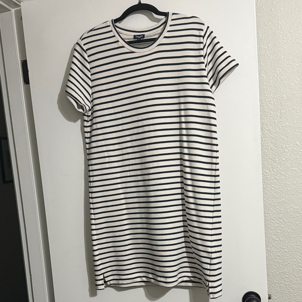 Splendid Navy and White Striped Top